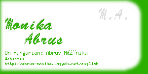 monika abrus business card